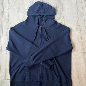 Navy Blue Zip-Up Jacket, XL